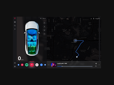 Tesla Model X Redesign Dark Mode