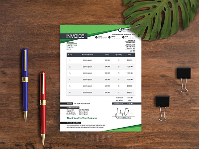 Invoice Template Design