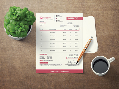 Invoice Template Design a4 branding branding design brochure brochure design business flyer design flyer flyer design flyers graphic design graphicdesign leaflet leaflet design templates