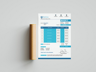 Invoice Template Design a4 brand branding branding design brochure business flyer design flyers graphic design graphicdesign invoice invoice design invoice template logo template templates