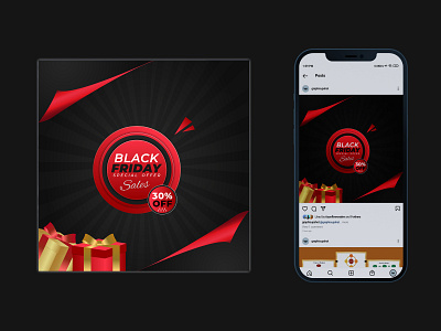 Black Friday Post Template With Motion 2d 2d animation animated animation animations black friday black friday sale design event event design event motion graphic design graphicdesign illustration motion motion design motion graphics templates