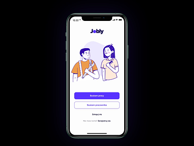 Jobly App Concept animation app concept design job board ui