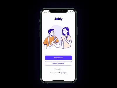 Jobly App Concept animation app concept design job board ui