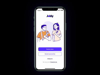 Jobly App Concept animation app concept design job board ui