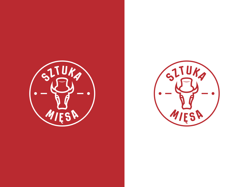 Sztuka Mięsa Logo beaf steak meat logo kitchen identity grill butcher branding