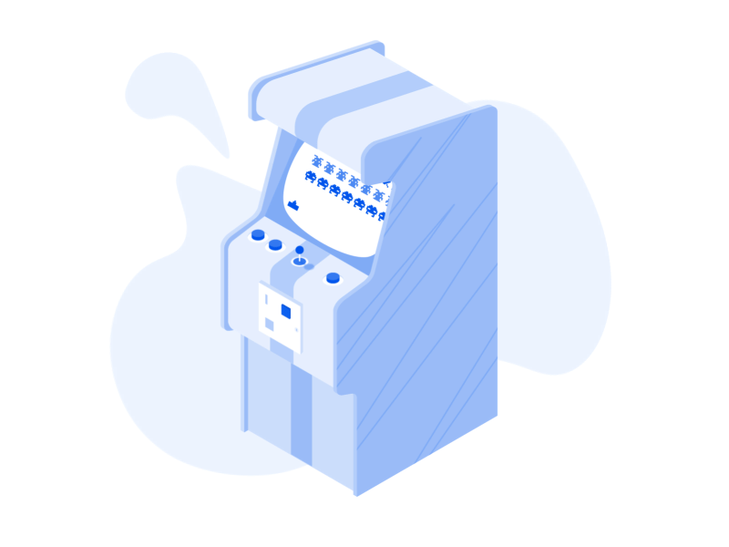 Space Invaders space invaders machine illustration isometric arcade