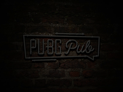 PUBG Pub Logo animation design esport game gaming logo neon neonsign pubg