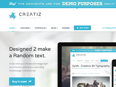 Creatiz WordPress theme - Designed to make a difference beautiful creatiz flat themeforest trendy wordpress