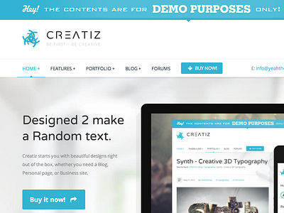 Creatiz WordPress theme - Designed to make a difference