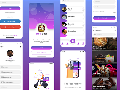 mealdeal best dribble ui design food app ui food delivery app illustration ui ux uidesign