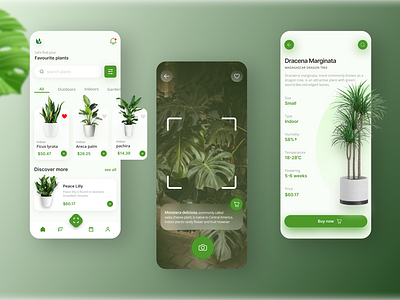 Plant shop best dribble ui design branding design e-commerce indoor mobile app ui ux plant plant app ui ux
