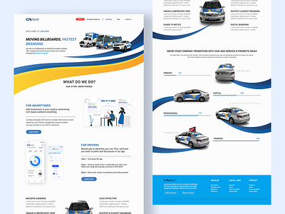 Car Ads best dribble ui design branding caradvertise home page homepage saas design ui uiux design ux website ui ux