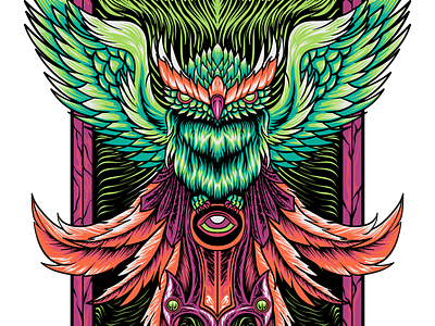 colorful owl animal art artwork branding cloting design designforsale drawing graphic design illustration logo owel t shirt t shirt design ui vector