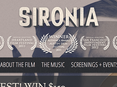 Single Page Website for Sironia Film