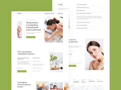 Landing page for spa-salon beauty design inspiration landing page photoshop ui ui design web site