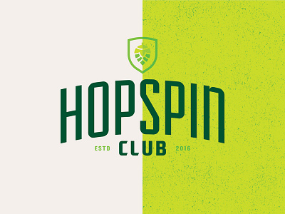 Hopspin beer branding identity illustration tennis