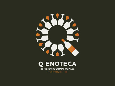 Q Enoteca bar brand identity logo missouri q wine