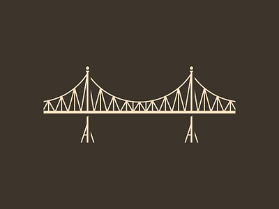 Jefferson Avenue Footbridge bridge icon illustration mark