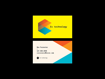 FX Technology 01 brand branding business card concept identity logo mock up tech technology