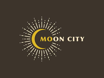 Moon City brand city identity illustration logo moon