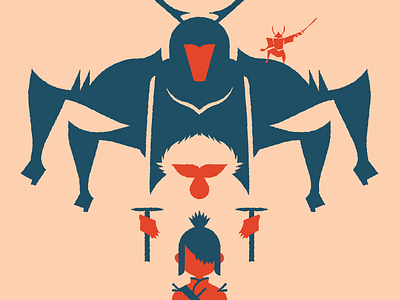 KUBO beetle design film illustration kubo kubo and the two strings monkey movie poster