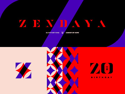 Zendaya Birthday Campaign 20 birthday campaign charity custom hope identity lettering pattern typography women z