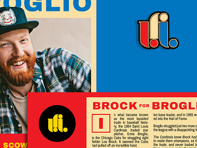 Brock for Broglio brand branding collateral identity mockup photo pin typography