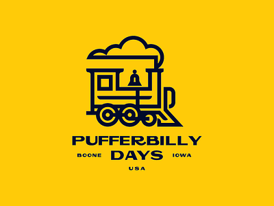 Pufferbilly Days brand branding icon identity logo mark railroad train