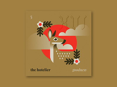 Five Sixteen — The Hotelier "Goodness" album album art animal art clouds flower illustration music nature plant series