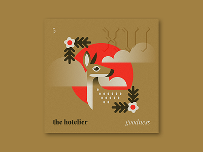 Five Sixteen — The Hotelier "Goodness" album album art animal art clouds flower illustration music nature plant series