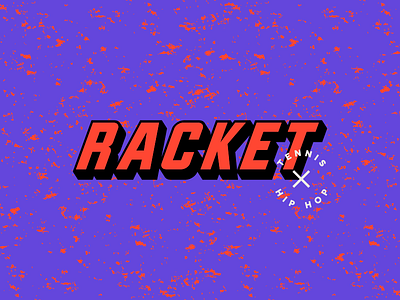 Racket badge brand branding hiphop logo pattern rap tennis wordmark
