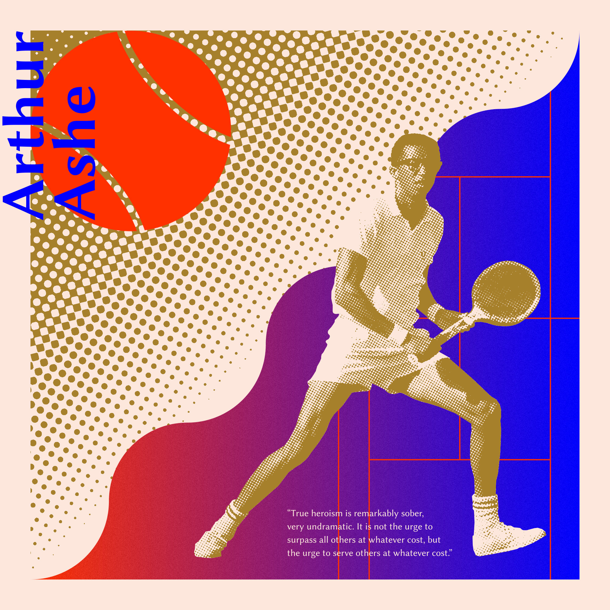 Arthur Ashe by Jacob Scowden on Dribbble