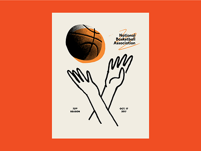 NBA basketball collage illustration nba october poster sports texture