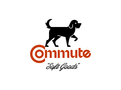 Commute Soft Goods brand custom dog identity illustration logo type