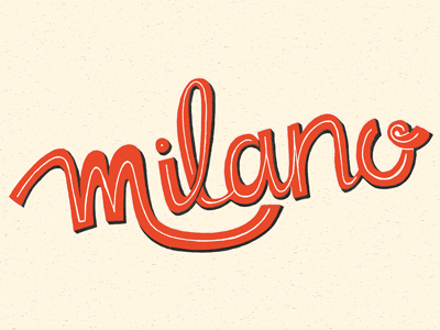 Hand lettering milano