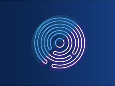 Train Beacon logo colour treaments - blue and white app design augmented reality brandidentity branding design icon logo