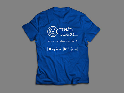 Train Beacon T Shirt MockUp - Back - Blue