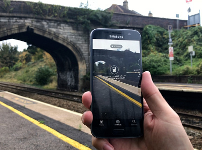 Testing augmented reality features of Train Beacon Android app appdesign appdesigner ar augmentedreality sketch ux uxui