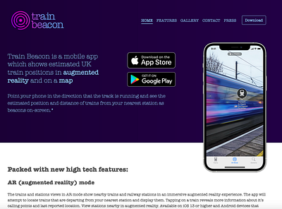 Train Beacon Website branding css design html logo sass web webdesign website website concept