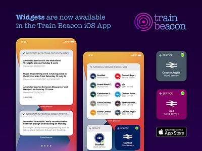 Train Beacon iOS 14 Widgets app design ios ios14 ios145 uidesign ux uxdesign uxui widgets