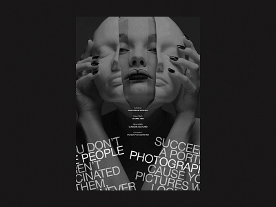 Poster design graphic design photography poster rankin typography