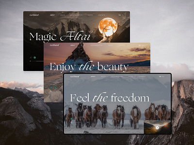 Altai adventure tour hero screen concept
