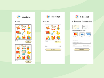 SizoToys  Credit card checkout#DailyUI