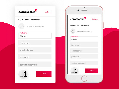 Daily UI 001 - Signup - Mobile dailui001 dailyui form minimal modern signup simple uidesign upload