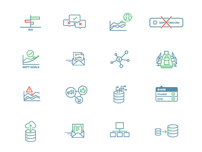 New Website Icons! analytics data icons