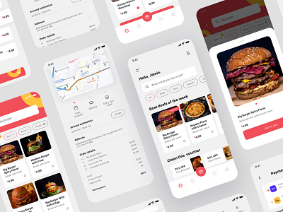 Food Services App UI Kit app application cafe delivery e commerce food online order restaurant shop store