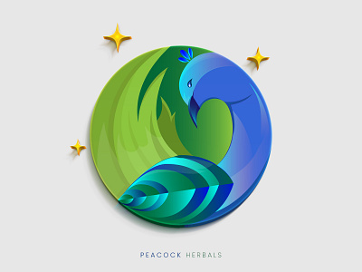 Peacock_Herbals bird logo design branding herbal logo icon illustraion logo design peacock illustration peacock logo prakashk wacom wacom cintiq