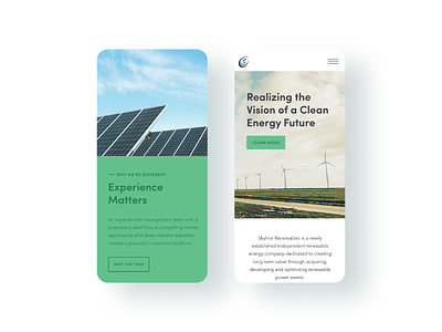 Skyline Renewables Website craftcms green energy renewable energy ui website windmills