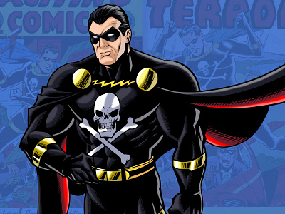 Golden Age Hero the Terror branding characterdesign comic books illustration