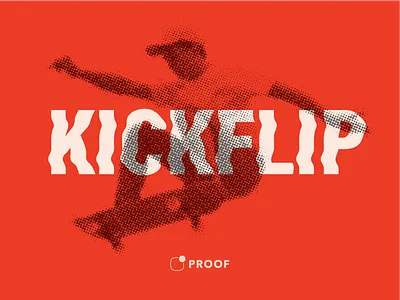 Kickflip poster illustration poster skateboard typography